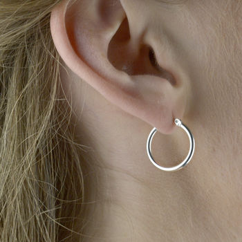 Sterling Silver Everyday Small Hoop Earrings By The London Earring ...