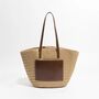 Tatiana Brown Pecan Ombré Straw Bucket Beach Bag, thumbnail 4 of 4