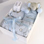 Personalised Blanket And Comforter Blue Baby Gift Set, thumbnail 10 of 12