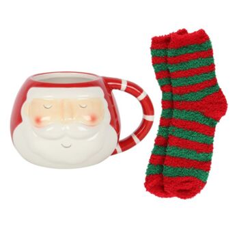 Santa Mug And Socks Set, 3 of 5