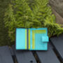 Personalised Small Navy Muticolour Leather Purse Wallet Rfid Protected, thumbnail 3 of 10