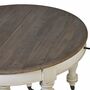 Distressed Extending White Oval Dining Table, thumbnail 4 of 5