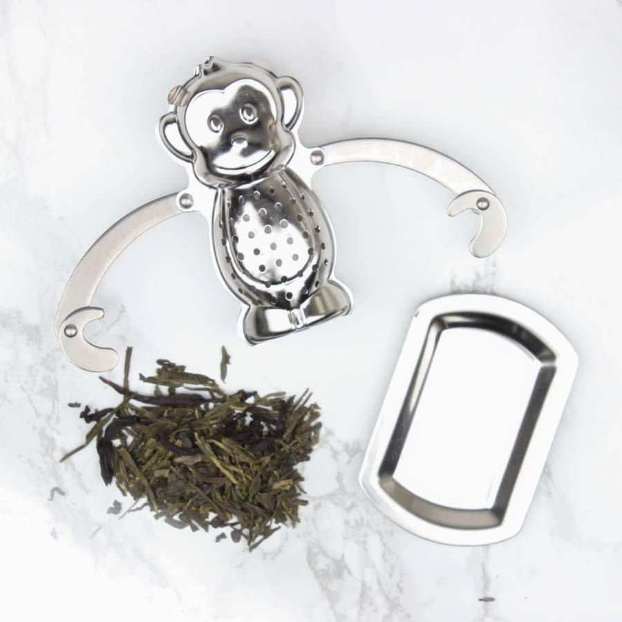 Monkey Tea Infuser With Drip Tray By Dibor