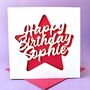 Star Personalised Birthday Card, thumbnail 1 of 4