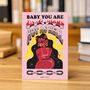 Hot As Hell Love Greeting Card, thumbnail 2 of 3
