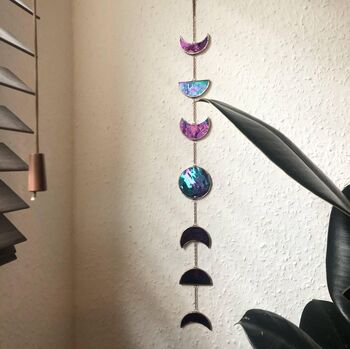 Glass Moon Phases Wall Hanging Multicolor, 5 of 8