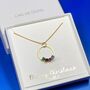 Family Birthstone Circle Necklace Gift For Her, thumbnail 2 of 4