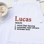Personalised Name Meaning Noun White Apron, thumbnail 3 of 4