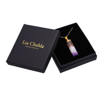 Amethyst Geode Point Necklace / 18' Gold Plated Chain, 3 of 5