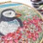 Puffin Luxury Hand Embroidery Kit For Beginners, thumbnail 2 of 9