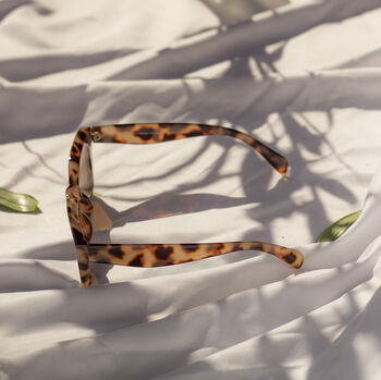 Chunky Bevelled Square Sunglasses In Modern Tortoise Shell, 3 of 3