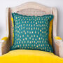 Mirage Rain Drops Recycled Cotton Cushion Cover, thumbnail 6 of 6