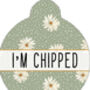 Little Pastel Green Daisies Custom ID Dog Tag, thumbnail 1 of 2