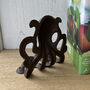 Cast Iron Octopus Decorative Bookends Set Of Two, thumbnail 6 of 9