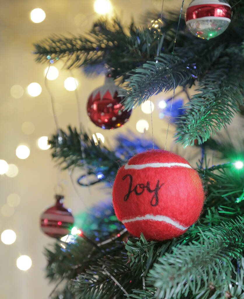 Personalised Tennis Ball Christmas Decorations By Price of Bath