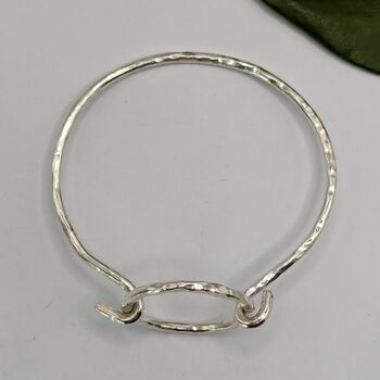 Breathe Sterling Silver Bangle, 4 of 10