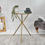 Mirrored Brass Side Table, thumbnail 1 of 5