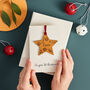 Personalised Star Keepsake First Christmas Card, thumbnail 1 of 3