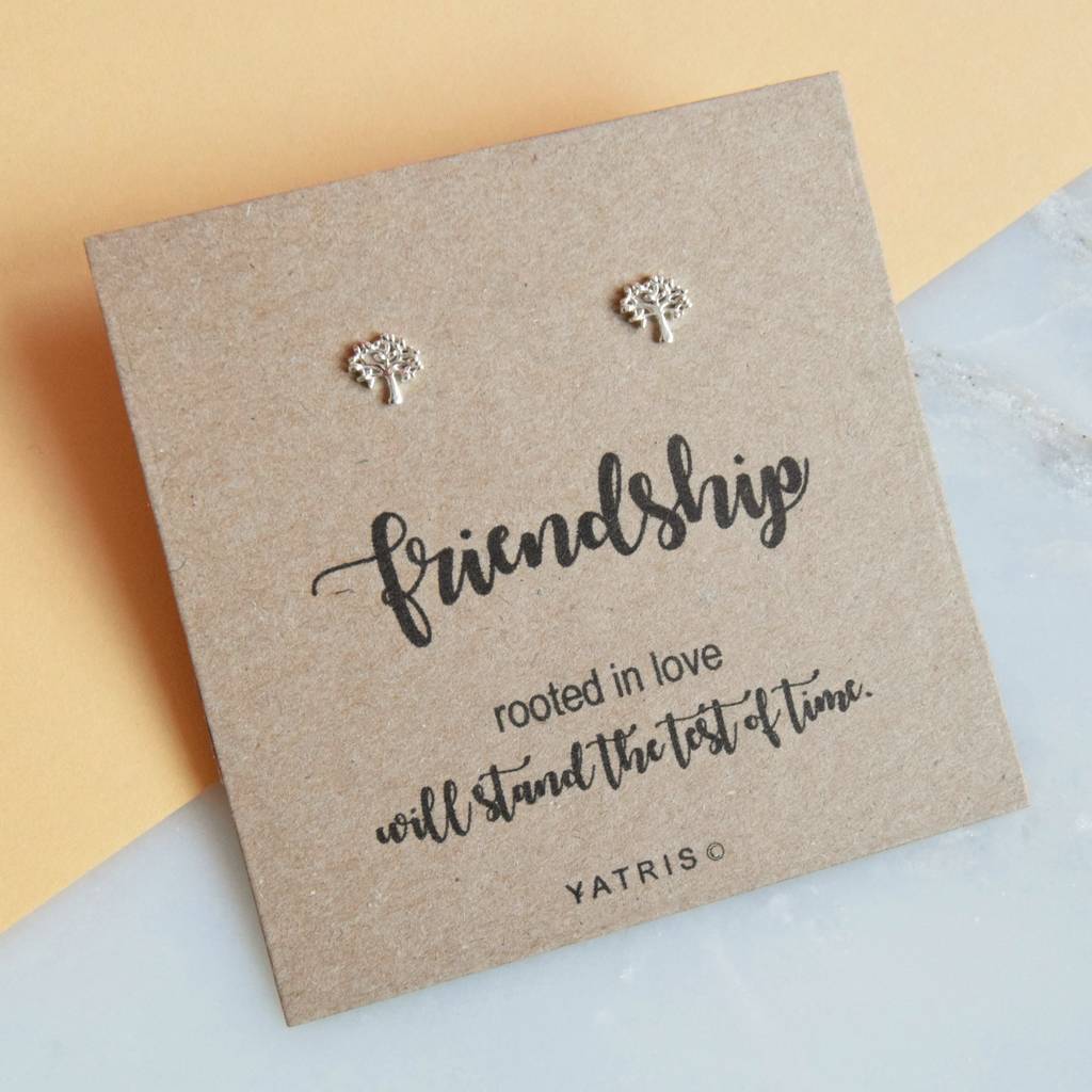 tree of life friendship silver earrings gift box by yatris