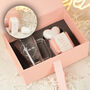 Mother's Day Heart Glass Mug Pink Pamper Gift Set, thumbnail 1 of 5