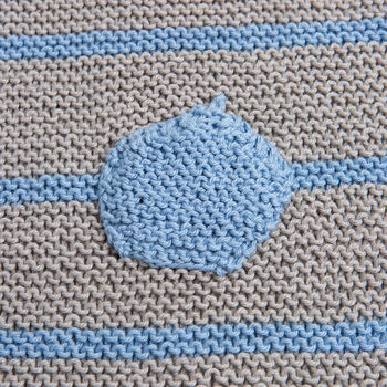 Baby Dinosaur Striped Blanket Easy Knitting Kit, 3 of 10