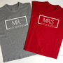 Personalised Mr And Mrs Established T Shirt Set, thumbnail 1 of 7