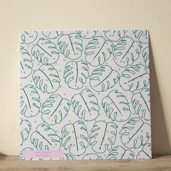 Square Monstera Leaf Print, 6 of 6