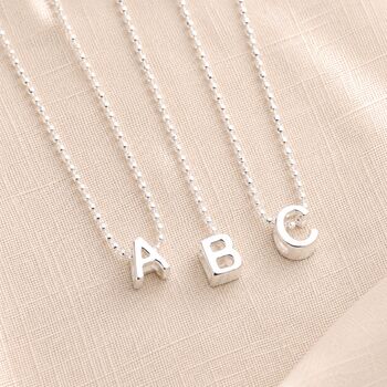 Sterling Silver Or Gold Slider Initial Letter Charm, 3 of 7