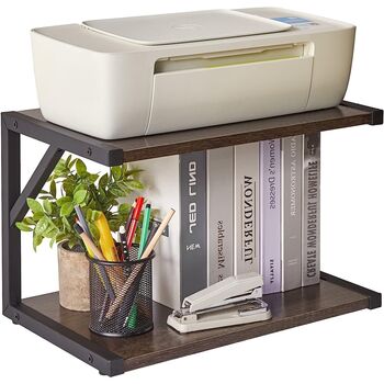 Two Tier Desktop Printer Stand Holder Organizer Shelf, 6 of 7