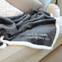 Personalised Dark Grey And White Super Soft Blanket, thumbnail 3 of 9