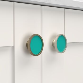 Green Shade Cupboard Drawer Door Cabinet Knobs Handles, 2 of 9