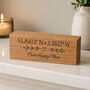 Personalised Coordinates Oak Block | Custom Latitude Longitude Gift, Couple, thumbnail 5 of 8