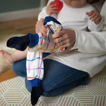 Baby, Toddler Joggers With Inbuilt Socks 'Squiggly', 3 of 9