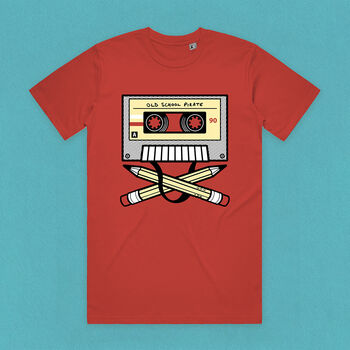 Music Cassette Tape Skull Design Adult Men's T Shirt, 5 of 8