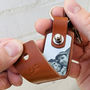 Personalised Leather Photo Keyring For Dad, thumbnail 2 of 6
