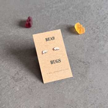 Bear Hugs Earrings In Sterling Silver, 2 of 8