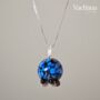 Sterling Silver Blue Blueberry Necklace, thumbnail 3 of 4