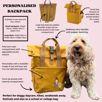 Personalised You And Your Dog Backpack, 5 of 12