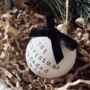 Personalised First Christmas Engaged Bauble Tree Decoration, thumbnail 2 of 5