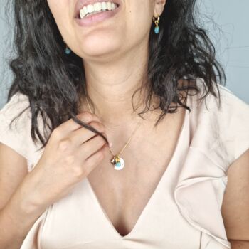 40th Birthday Gold Vermeil Plated Gemstone Necklace, 3 of 6