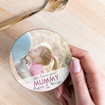 Personalised 'I Love You Mummy' Photo Coaster, 2 of 4