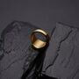 Engraved Hexagon Signet Gold Ring, thumbnail 6 of 11