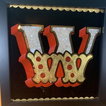 Gold Typography Wall Art 'Circus Letter W', 3 of 7