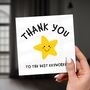 Thank You Keyworker Card – Star Illustration, thumbnail 2 of 7