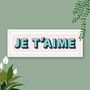 Framed Je T'aime Typography Print, thumbnail 10 of 10