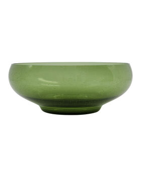 Handblown Bubble Bowl In Green, 4 of 4