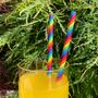 Rainbow Paper Drinking Straws Pack Of 38 Eco Straws, thumbnail 3 of 6