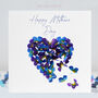 Mother's Day Butterfly Forget Me Not Heart Card, thumbnail 1 of 10