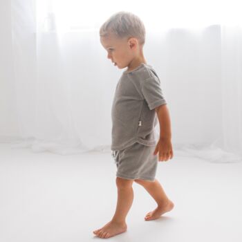 Children's Grey Towelling Two Piece, 2 of 5