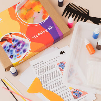 Marbling Paint Art Kit, Diy Printing Diy Craft Kit, 5 of 12